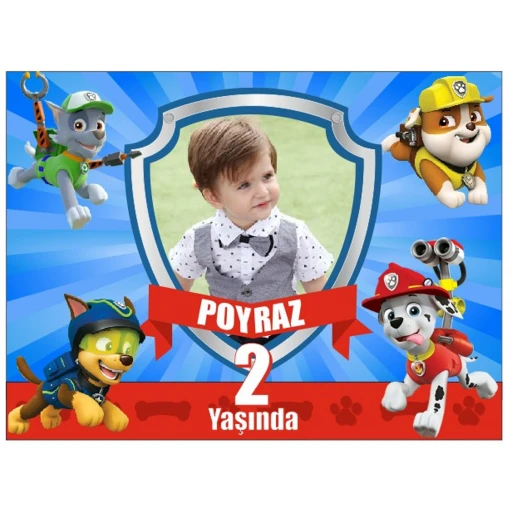Paw Patrol 3 Fotoğraflı Afiş 30x42 Pvc Kaplı