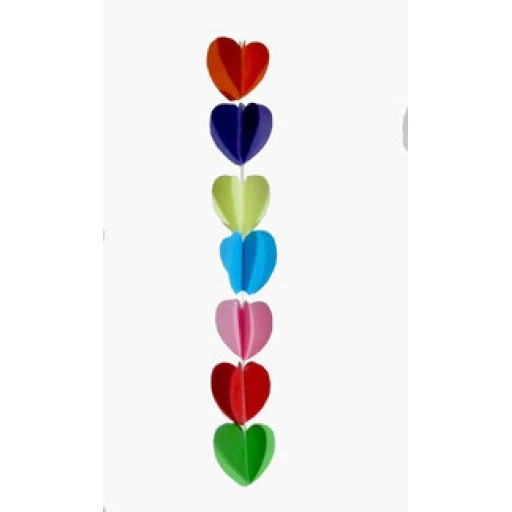 Süs Asmalı Kalp Mod1.6 Mt Karışık Renk 10'li