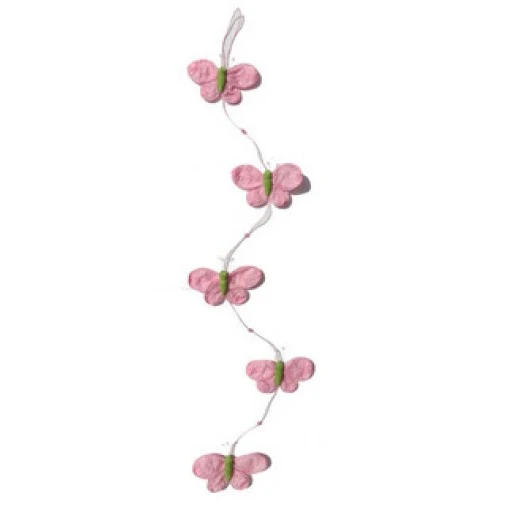 Süs Kelebekli 5 Li Set Pembe