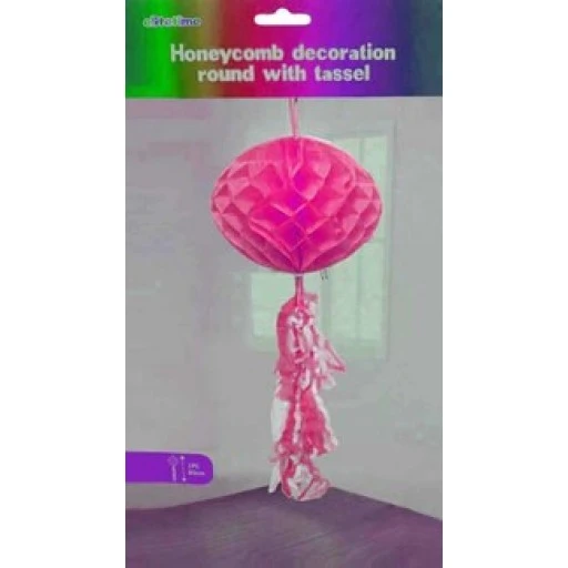 Süs Petek Modeli Püsküllü 25x85 cm Fuşya