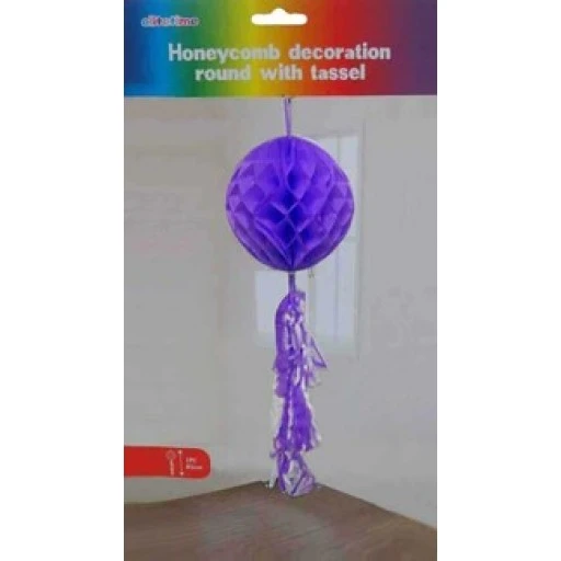 Süs Petek Modeli Püsküllü 25x85 cm Mor