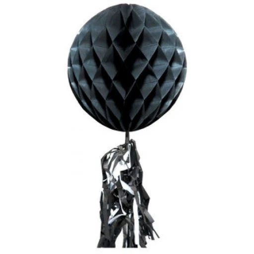 Süs Petek Modeli Püsküllü 25x85 cm Siyah