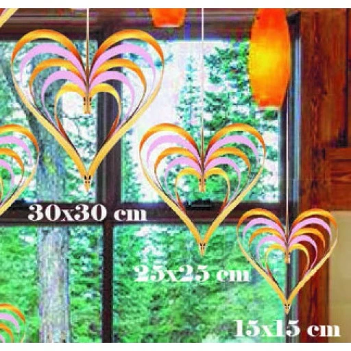 Süs Kalp Çıtçıtlı 3 Lü Set Altın Ve Pembe