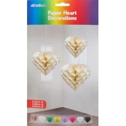 Süs Petek Modeli Kalpli 3 Lü Set Krem 3'li