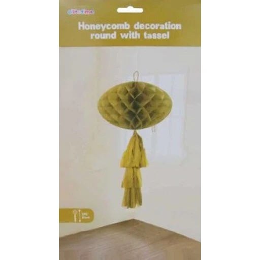 Süs Petek Modeli Püsküllü 25x85 cm Altın