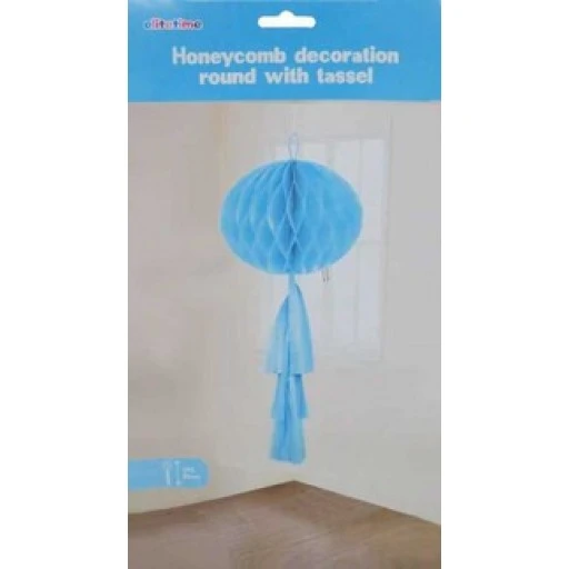 Süs Petek Modeli Püsküllü 25x85 cm Mavi