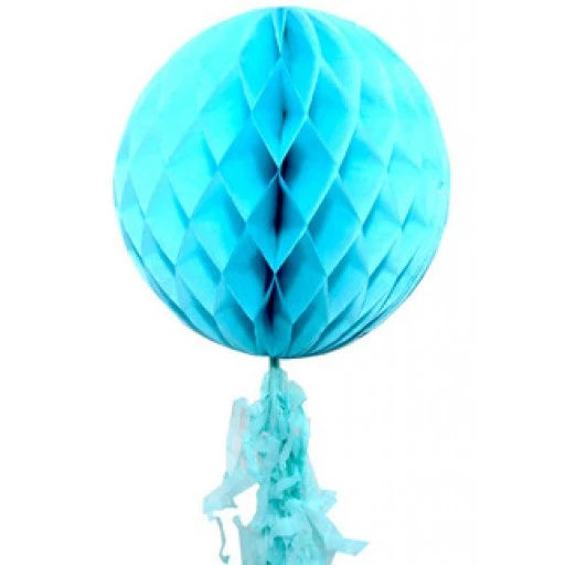 Süs Petek Modeli Püsküllü 25x85 cm Mavi