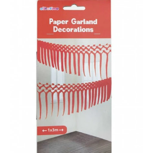 Süs Uzar Arka Fon İçin Kırmızı 3mt