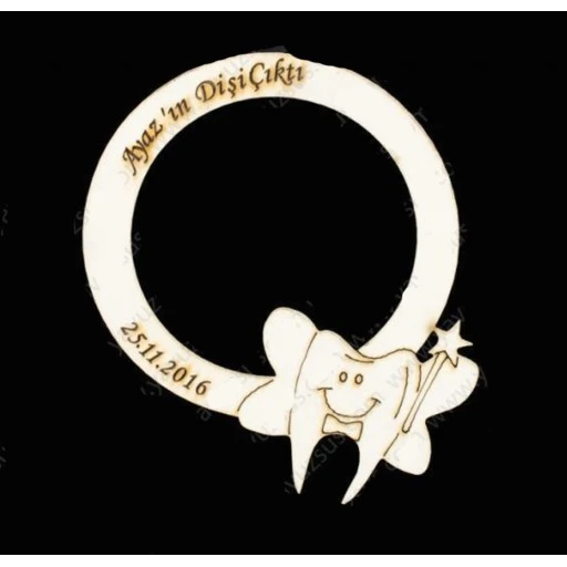 Ahşap Diş Perisi İsimli Bebek Şekeri Malzemesi