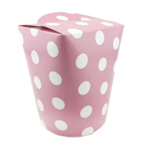 Mısır Kutusu Puantiyeli Elips Kapaklı 10x13cm Pembe P8