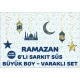 Süs Sarkıt Ramazan Figür Büyük Varaklı 6'lı Lı Set