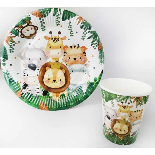 Bardak Karton Safari Pastel Renk 8oz 8'lı