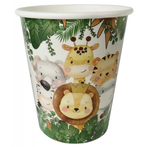 Bardak Karton Safari Pastel Renk 8oz 8'lı