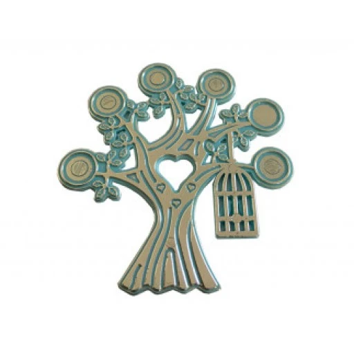 Ağaç Dalında Kuş Kafesi Plastik Mavi 50'li