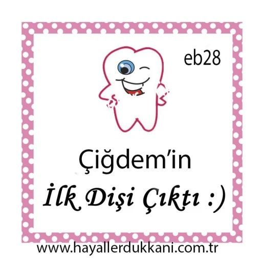 Diş Bebek Şekeri Etiketi Eb28