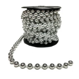 İnci İpe Dizili Gümüş 8mm 8mt P1