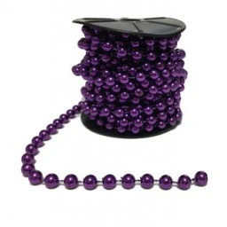 İnci ipe dizili mor 8mm 8mt p1