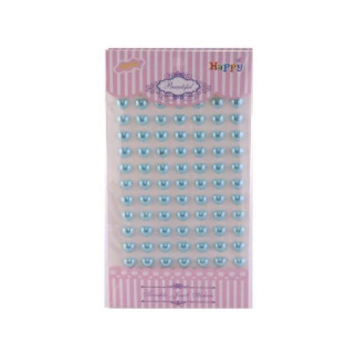 İnci Kalp Sticker Mavi 77'li