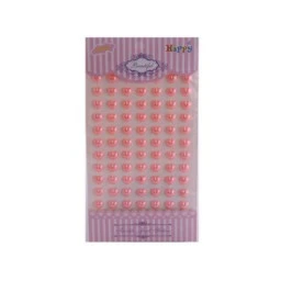 İnci kalp sticker pembe pk:77