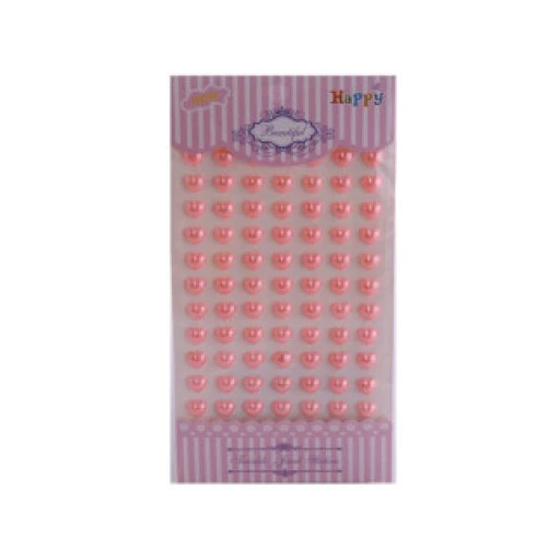 İnci kalp sticker pembe pk:77