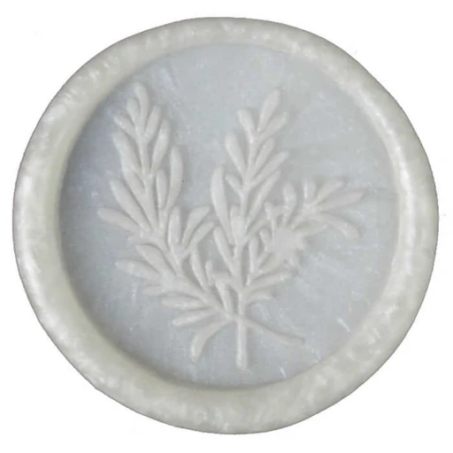 Mühür Damga Yaprak Motifli Beyaz 50'li