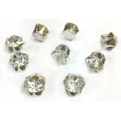 Pırlanta Mod Süsleme Taşı Gümüş 10mm 50'li