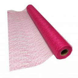 Tül Örümcek Ağı Modeli Fileli Fuşya Rulo 25mtp1