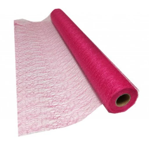 Tül Örümcek Ağı Modeli Fileli Fuşya Rulo 25mtp1