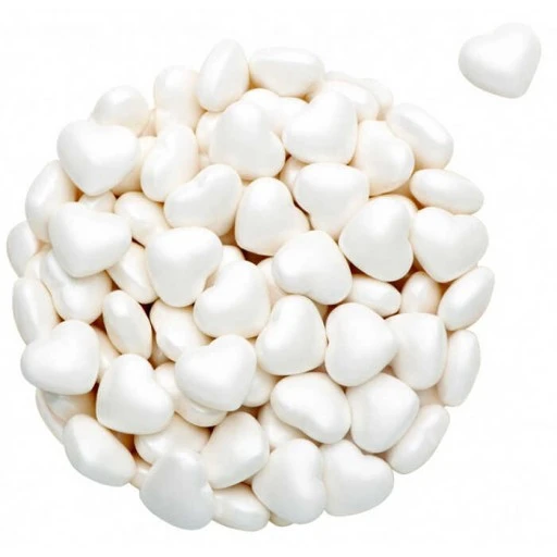 Şeker Kalpli Meyve Aromalı Draje Beyaz Kg