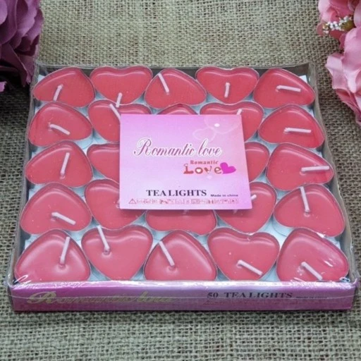 Kalpli Kırmızı Renk 10 Adet Tealight Mum