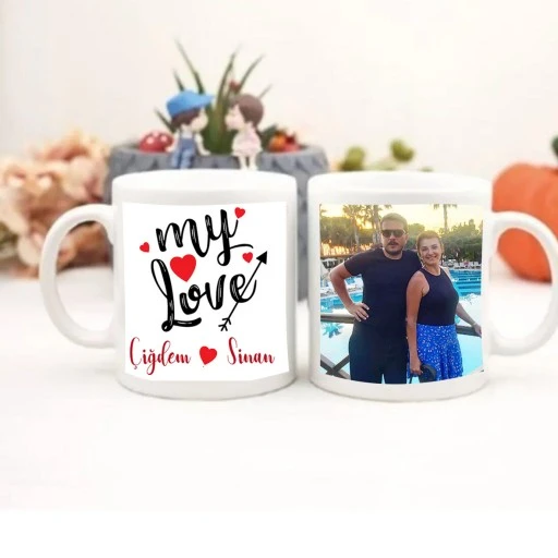 Sevgiliye Hediye Kupa Bardak Fotoğraflı