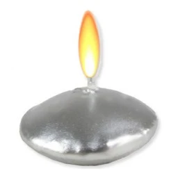 Mum Tealıght Yüzen Mum Gümüş 20'li