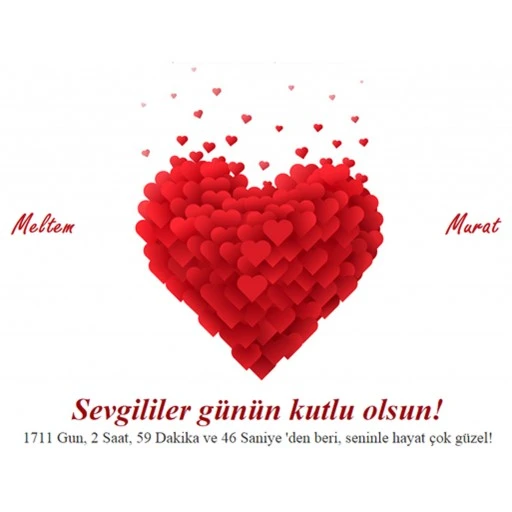 Sevgililer Günü Afiş 5 30x42 Pvc Kaplı