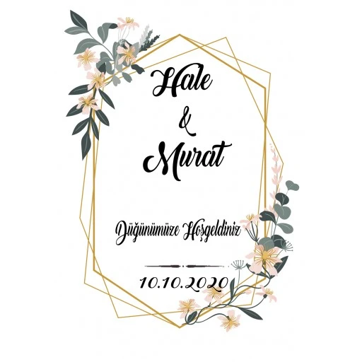 Söz Nişan Afiş,karşılama Panosu Branda Kişiye Özel Sn132 Masa Arkası Afiş