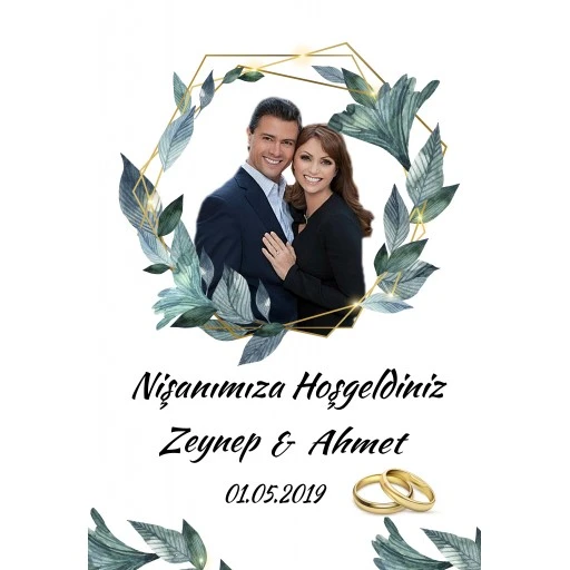 Kalp Söz Nişan Afiş Sn14 Afiş 30x42 Pvc Kaplı