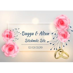 Söz Nişan Afiş Arka Plan Fon Sn23