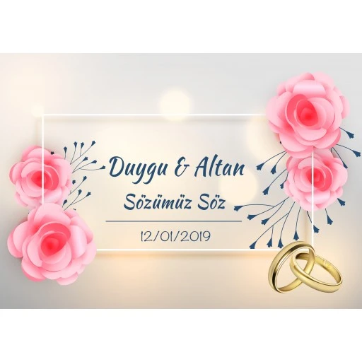 Söz Nişan Afiş Arka Plan Fon Sn23