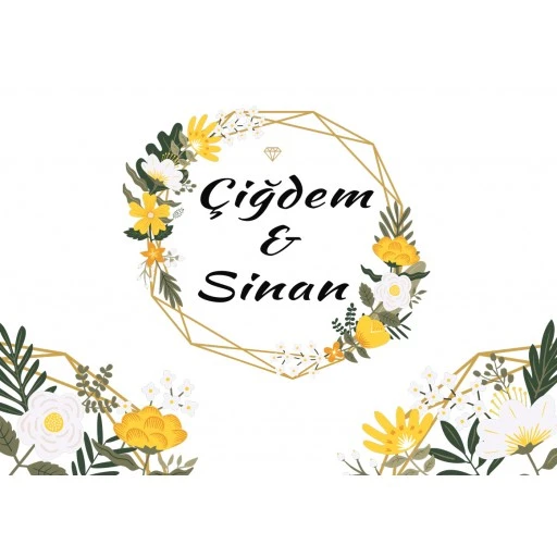 Söz Nişan Afiş,karşılama Panosu Branda Kişiye Özel Sn109 Masa Arkası Afiş