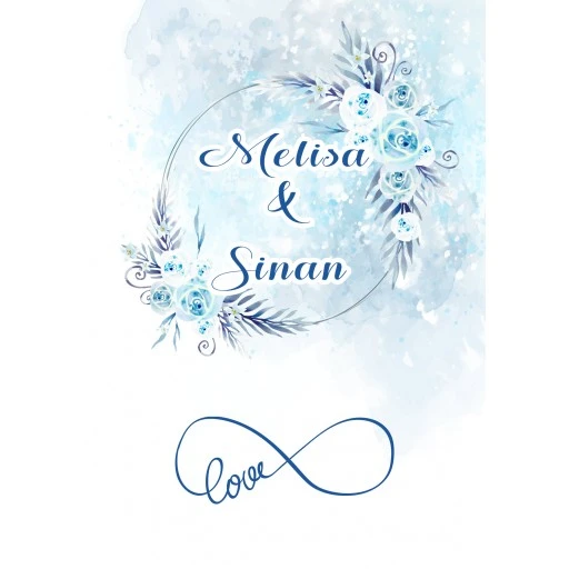 Söz Nişan Afiş,karşılama Panosu Branda Kişiye Özel Sn118 Masa Arkası Afiş