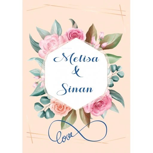 Söz Nişan Afiş,karşılama Panosu Branda Kişiye Özel Sn119 Masa Arkası Afiş