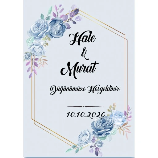 Söz Nişan Afiş,karşılama Panosu Branda Kişiye Özel Sn124 Masa Arkası Afiş