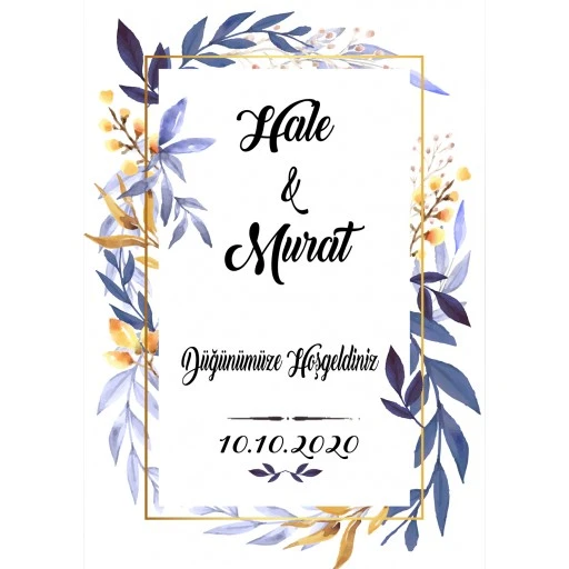 Söz Nişan Afiş,karşılama Panosu Branda Kişiye Özel Sn129 Masa Arkası Afiş