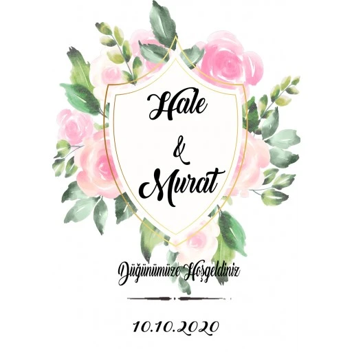 Söz Nişan Afiş,karşılama Panosu Branda Kişiye Özel Sn134 Masa Arkası Afiş