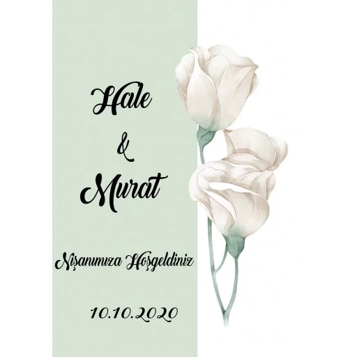 Söz Nişan Afiş,karşılama Panosu Branda Kişiye Özel Sn137 Masa Arkası Afiş