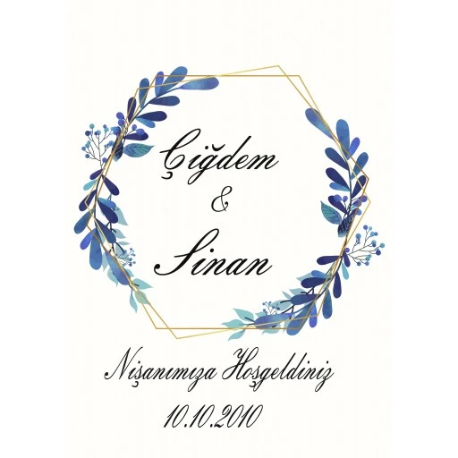 Söz Nişan Afiş,karşılama Panosu Branda Kişiye Özel Sn92 Masa Arkası Afiş