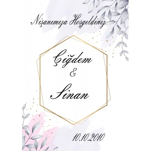 Söz Nişan Afiş,karşılama Panosu Branda Kişiye Özel Sn93 Masa Arkası Afiş