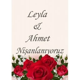 Söz Nişan Afiş,karşılama Panosu Branda Sn26