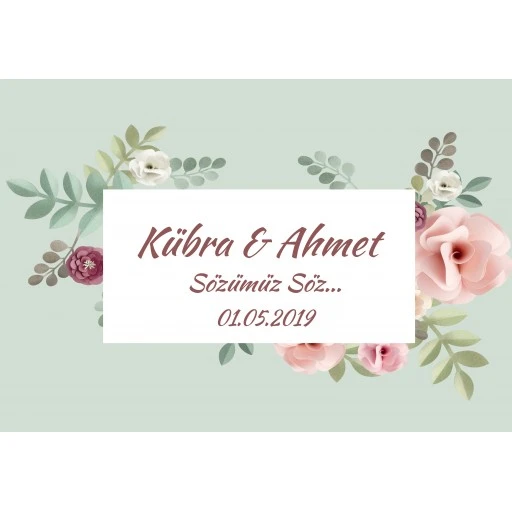 Söz Nişan Afiş Sn12 Afiş 30x42 Pvc Kaplı