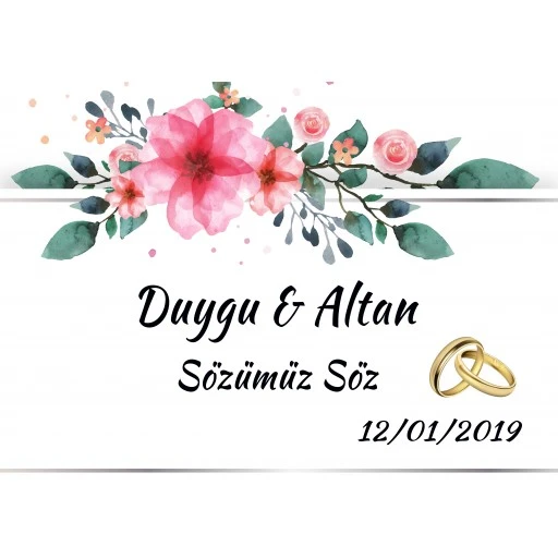 Söz Nişan Afiş Sn18 Afiş 30x42 Pvc Kaplı