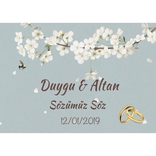 Söz Nişan Afiş Sn21 Afiş 30x42 Pvc Kaplı